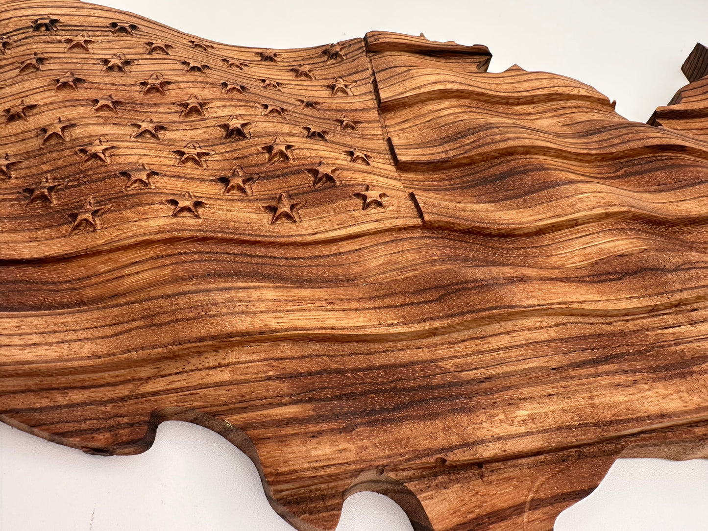 USA Wavy Map & Flag