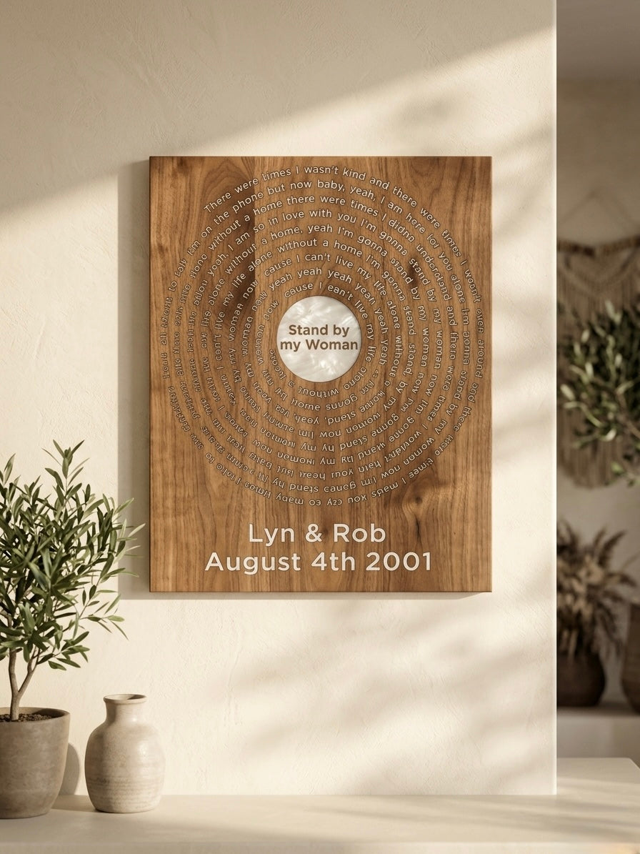 Wedding Song Wood Engraved Disc