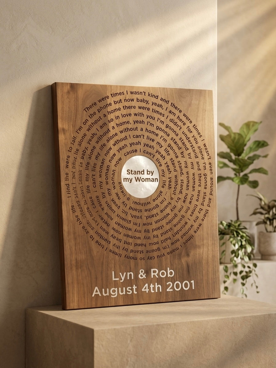 Wedding Song Wood Engraved Disc