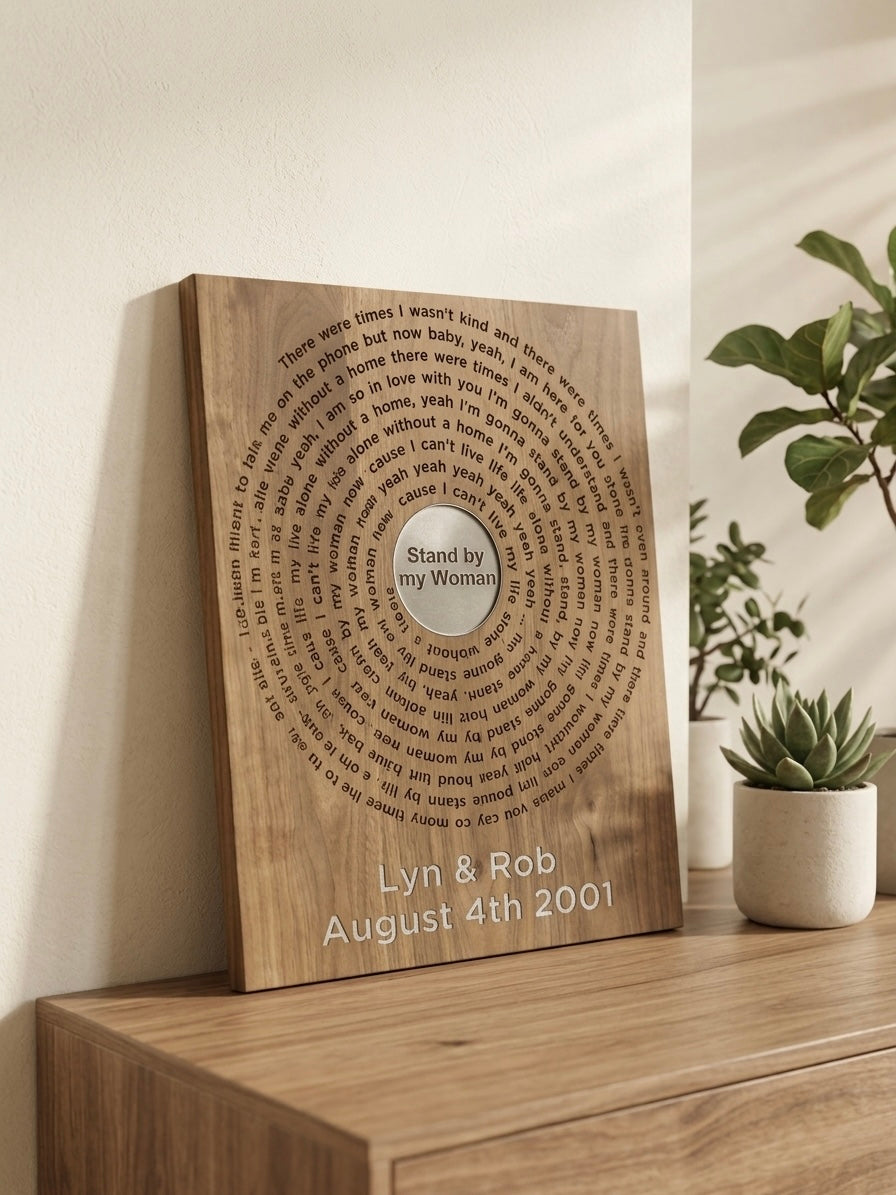 Wedding Song Wood Engraved Disc