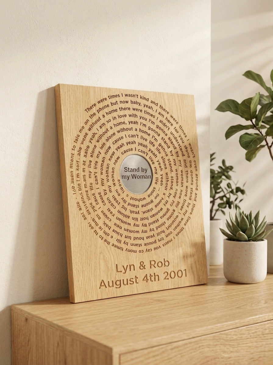 Wedding Song Wood Engraved Disc