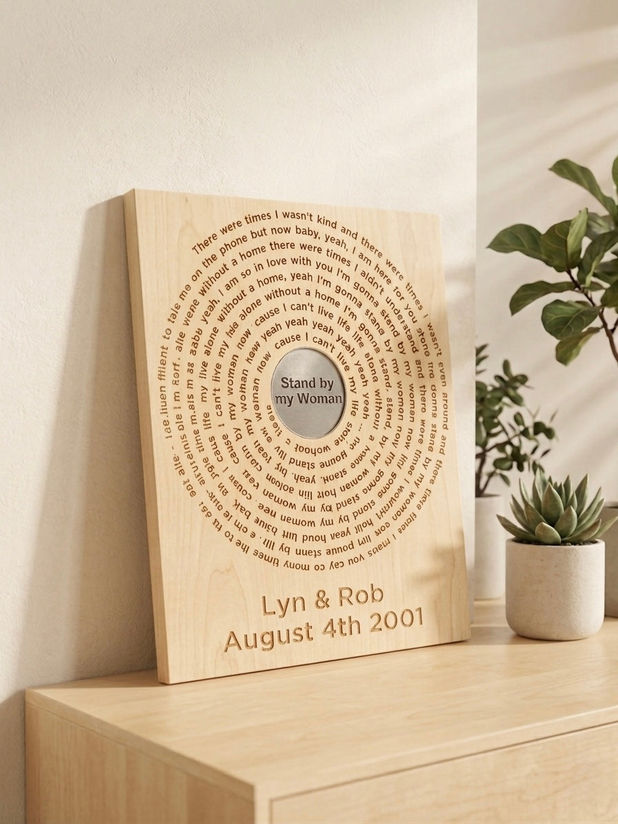 Wedding Song Wood Engraved Disc