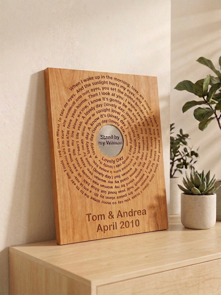 Wedding Song Wood Engraved Disc