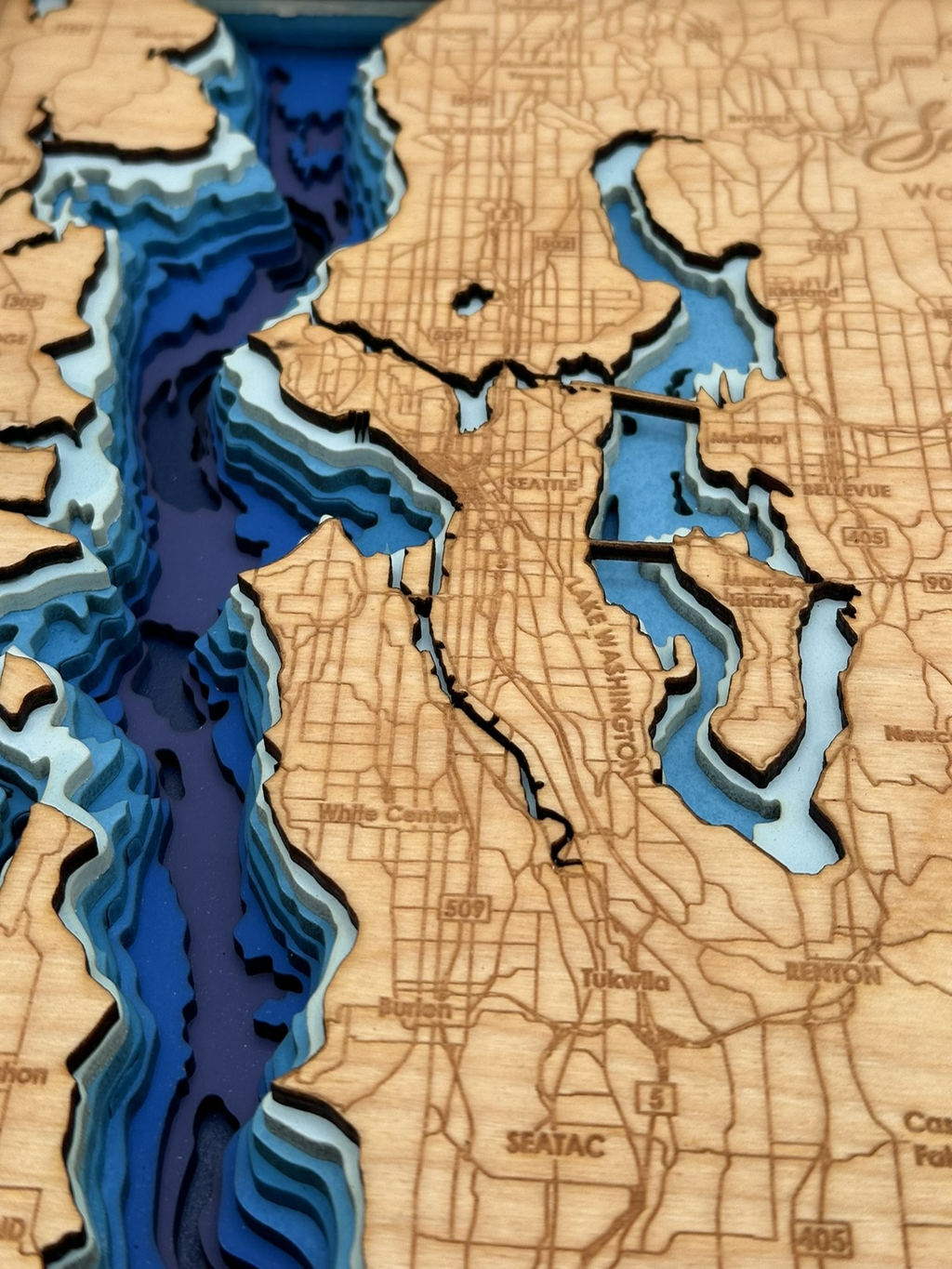 Codex Crafts Bathymetric Map - Seattle – Codex Crafts