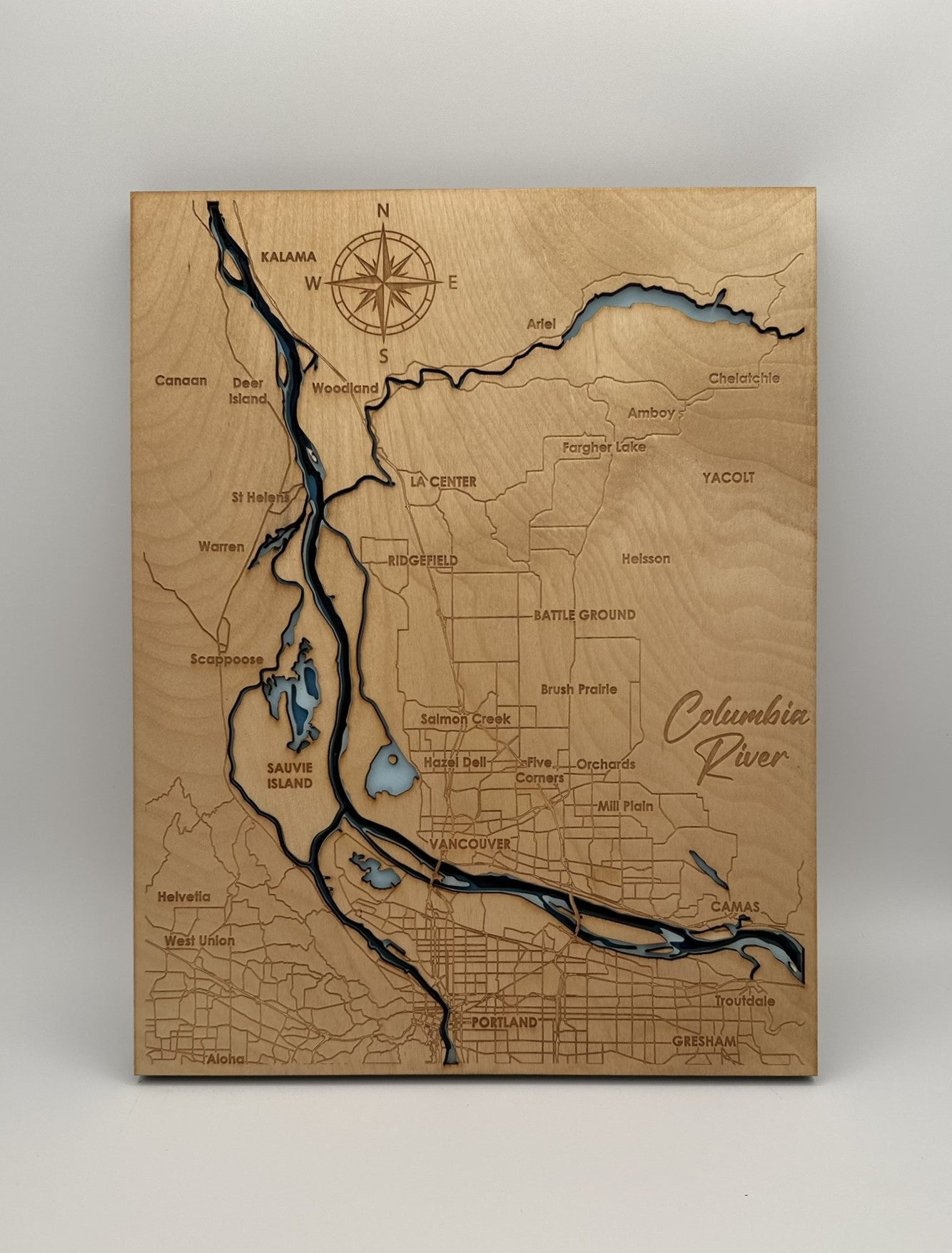 Bathymetric Map - Columbia River (Kalama to Camas)