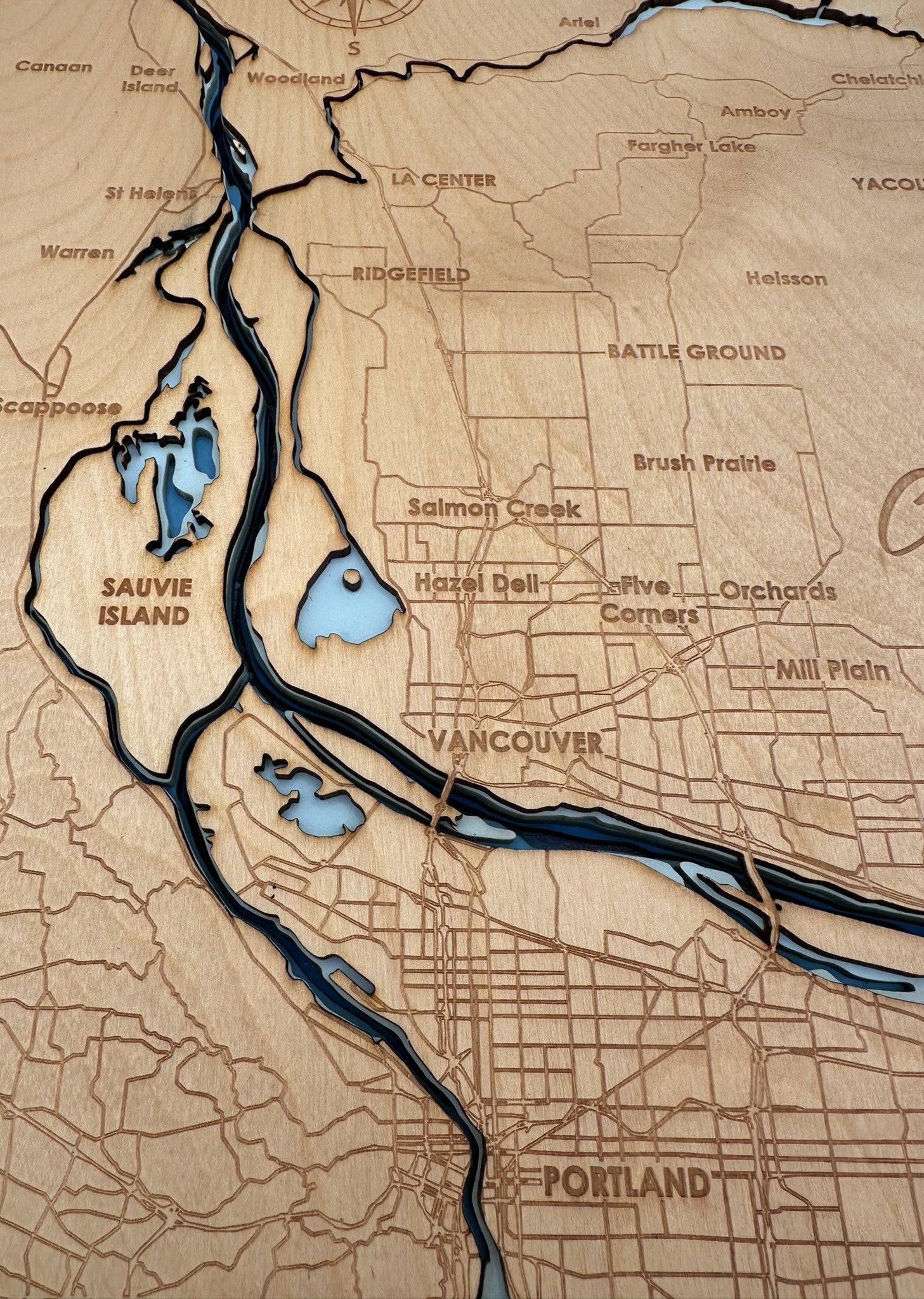Bathymetric Map - Columbia River (Kalama to Camas)