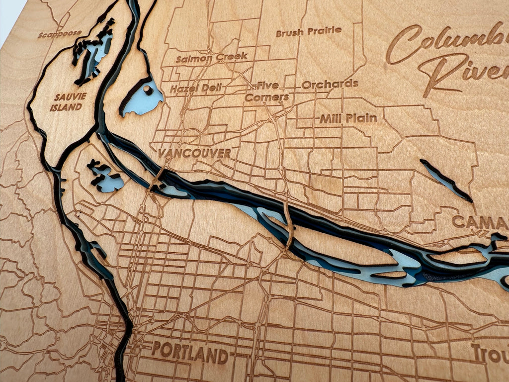 Bathymetric Map - Columbia River (Kalama to Camas)