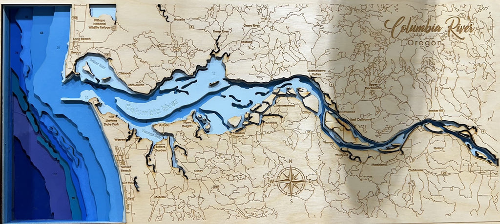 Bathymetric Map - Columbia River (Oregon Coast)