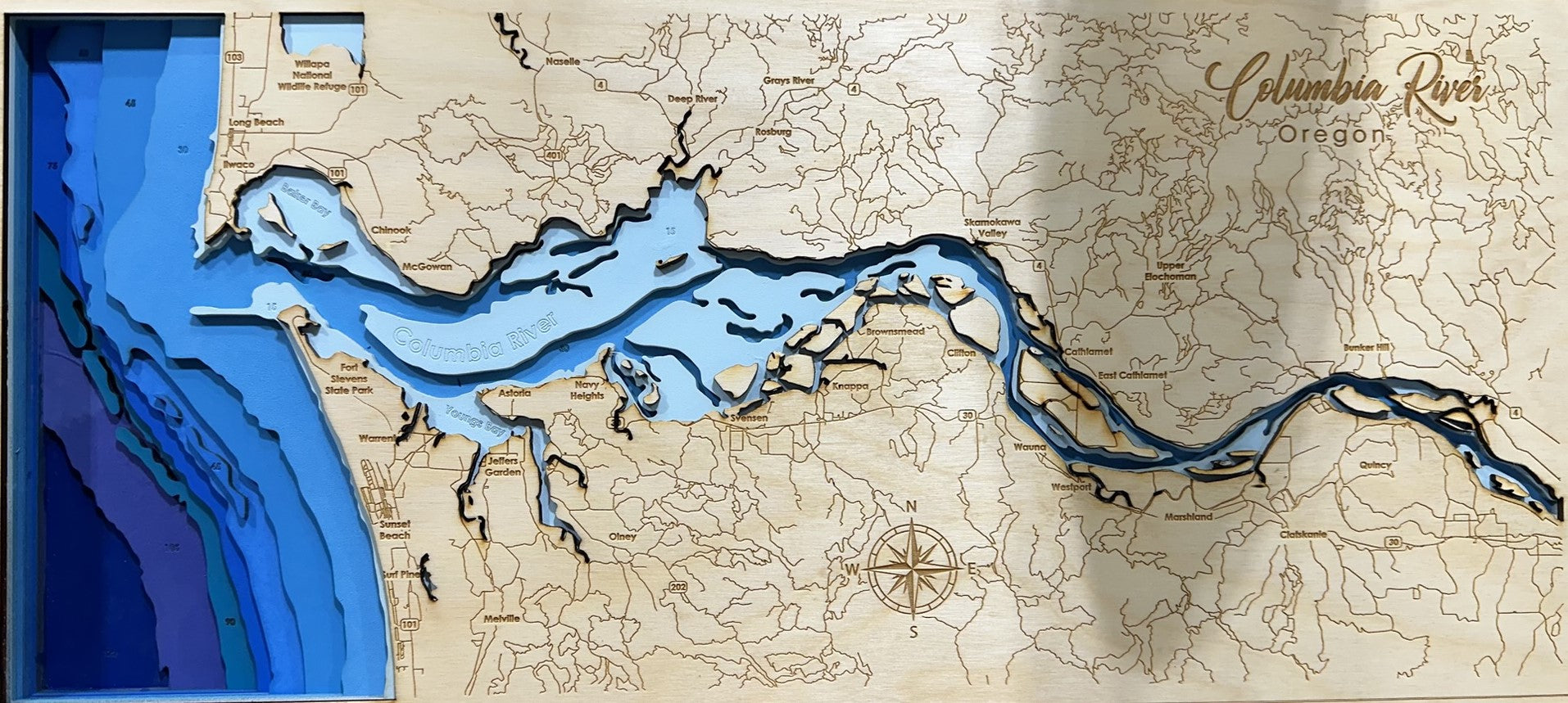 Bathymetric Map - Columbia River (Oregon Coast)