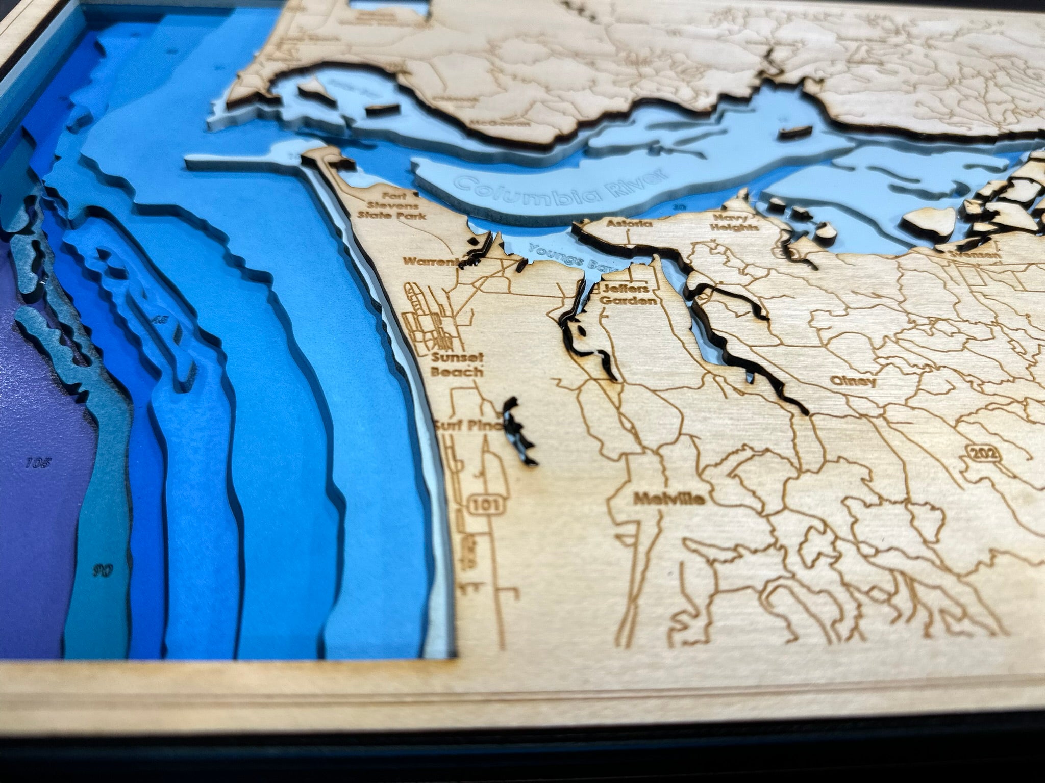 Bathymetric Map - Columbia River (Oregon Coast)