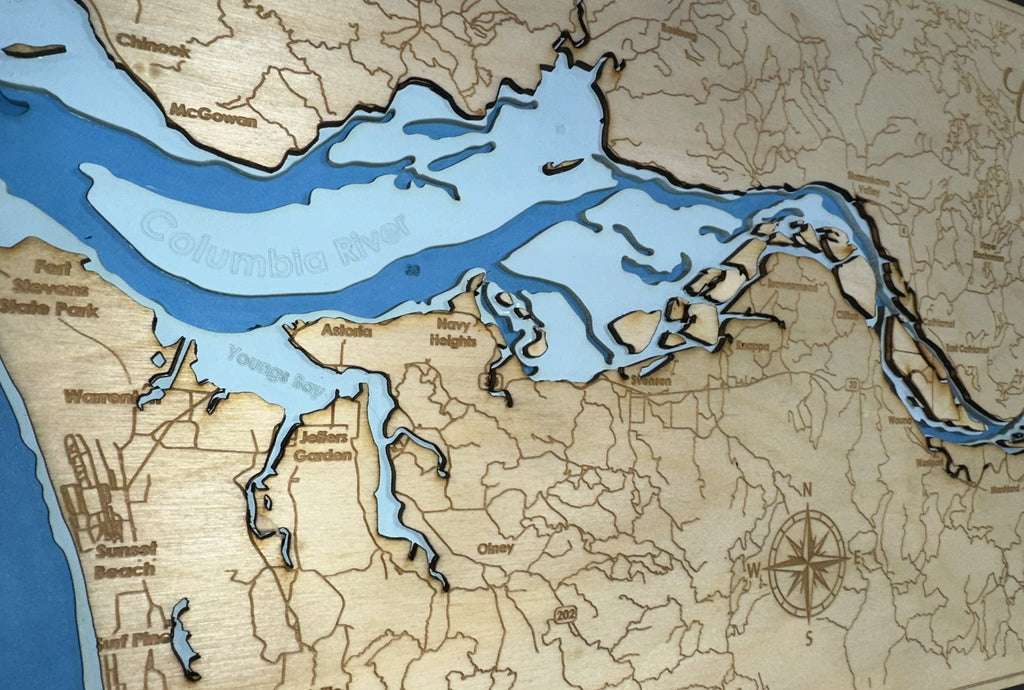 Bathymetric Map - Columbia River (Oregon Coast)