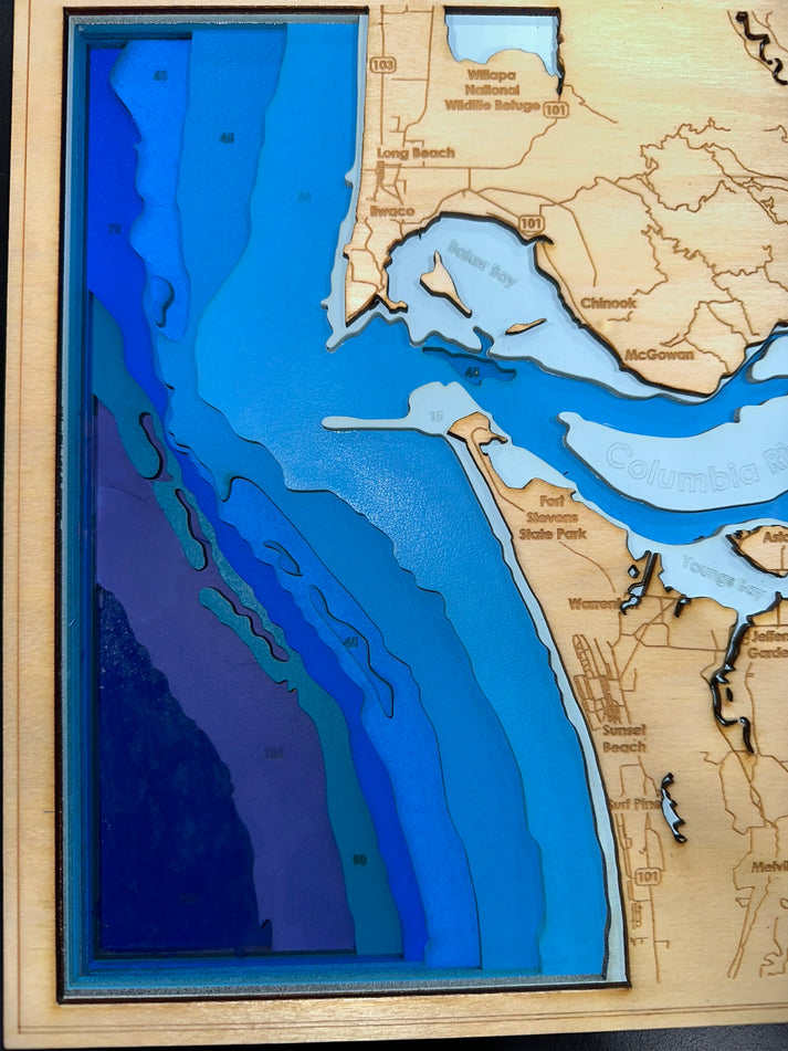 Codex Crafts Bathymetric Map - Columbia River (Oregon Coast) – Codex Crafts