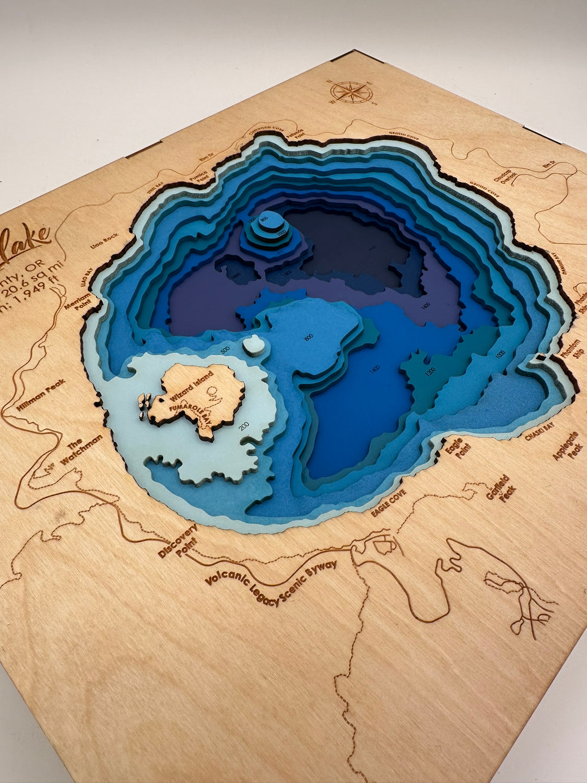 Codex Crafts Bathymetric Map - Crater Lake – Codex Crafts