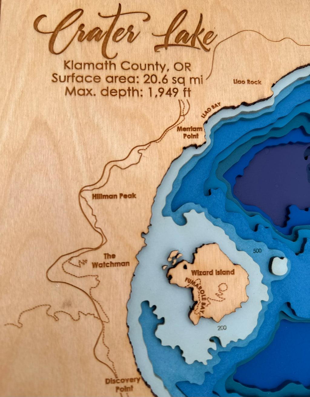 Bathymetric Map - Crater Lake