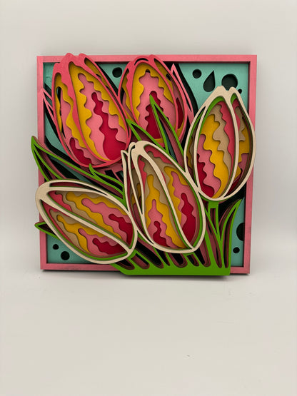 Layered Artwork - Tulips