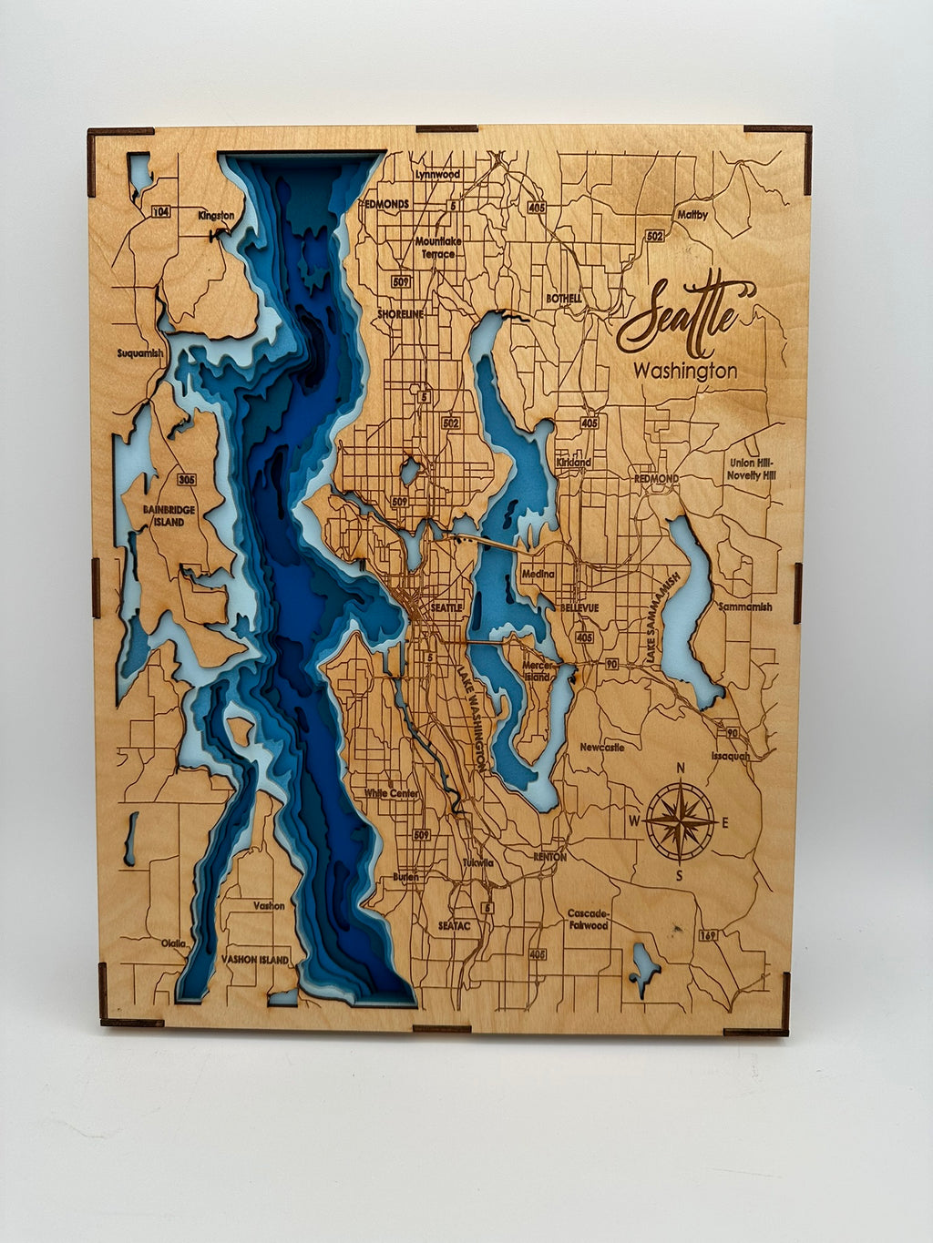 Codex Crafts Bathymetric Map - Seattle – Codex Crafts