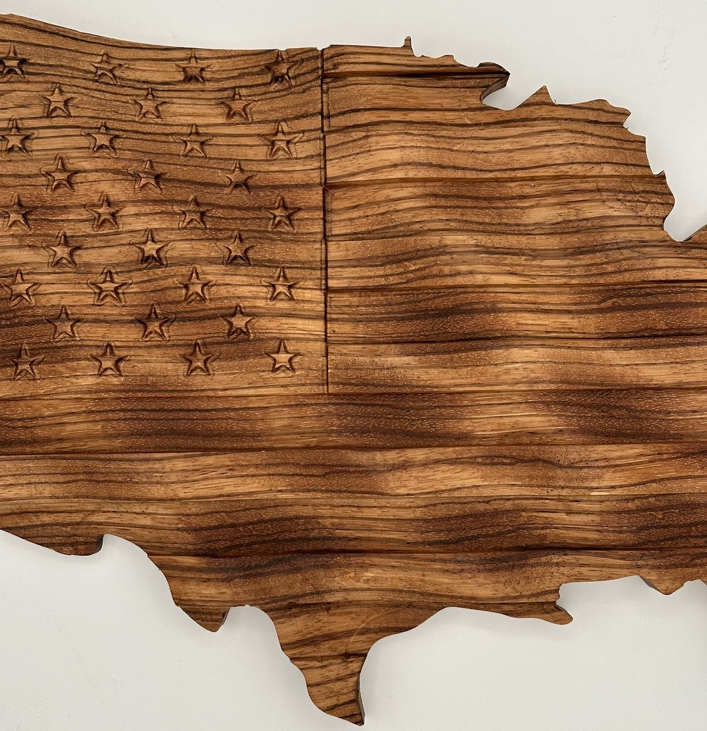USA Wavy Map & Flag