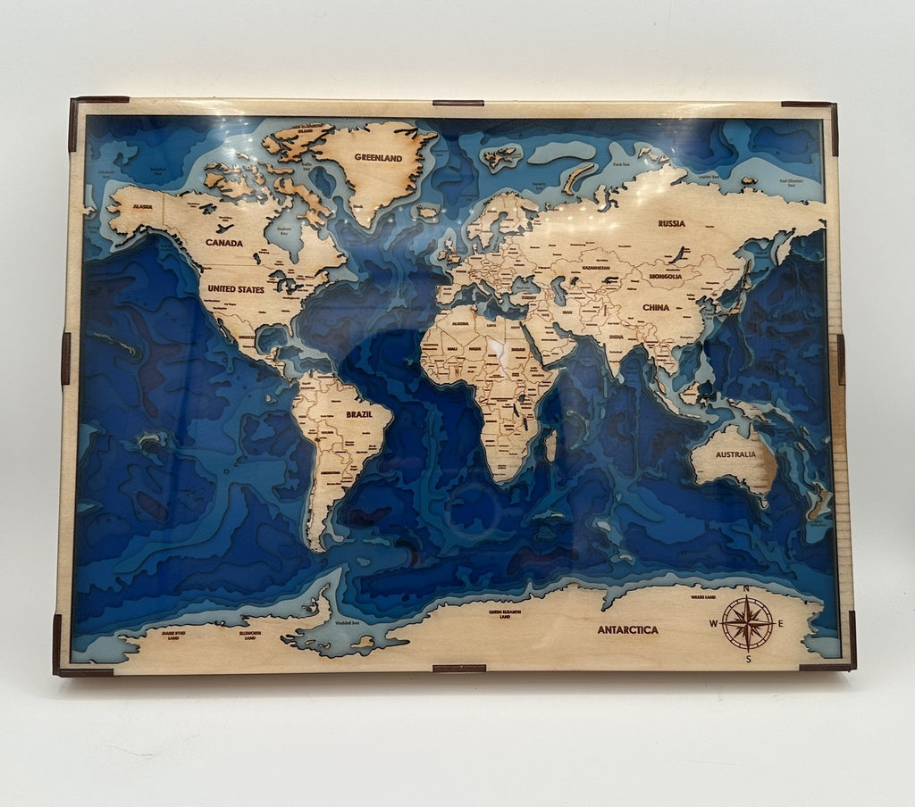 Codex Crafts Bathymetric Map - World – Codex Crafts