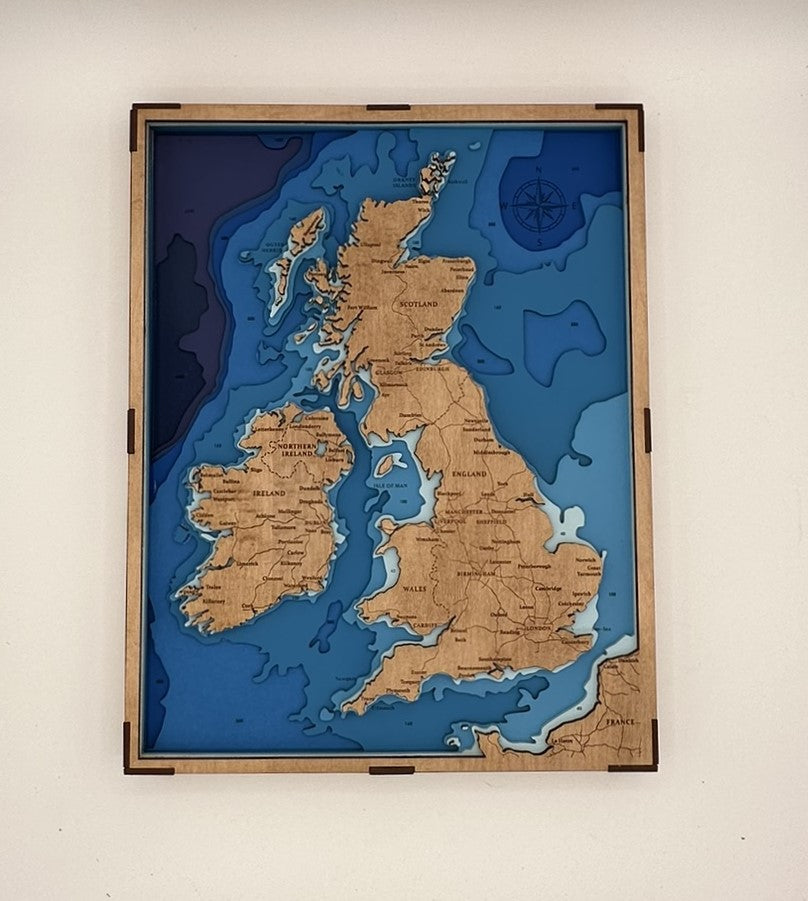Bathymetric Map - British Isles
