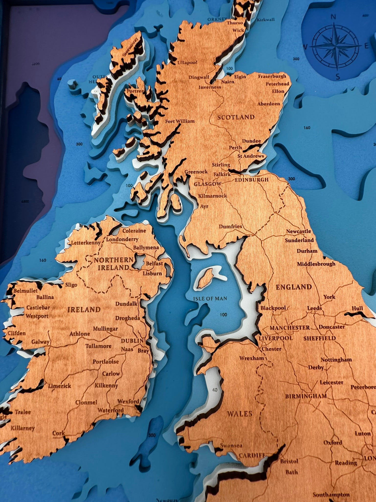 Bathymetric Map - British Isles