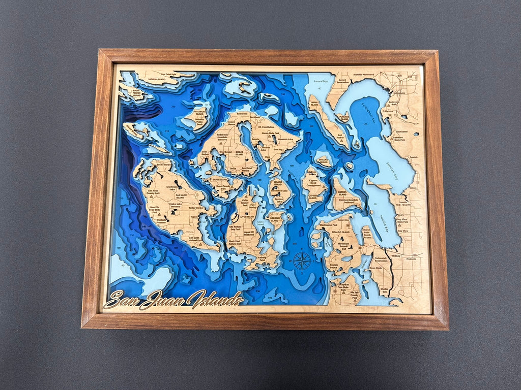 Bathymetric Map - San Juan Islands