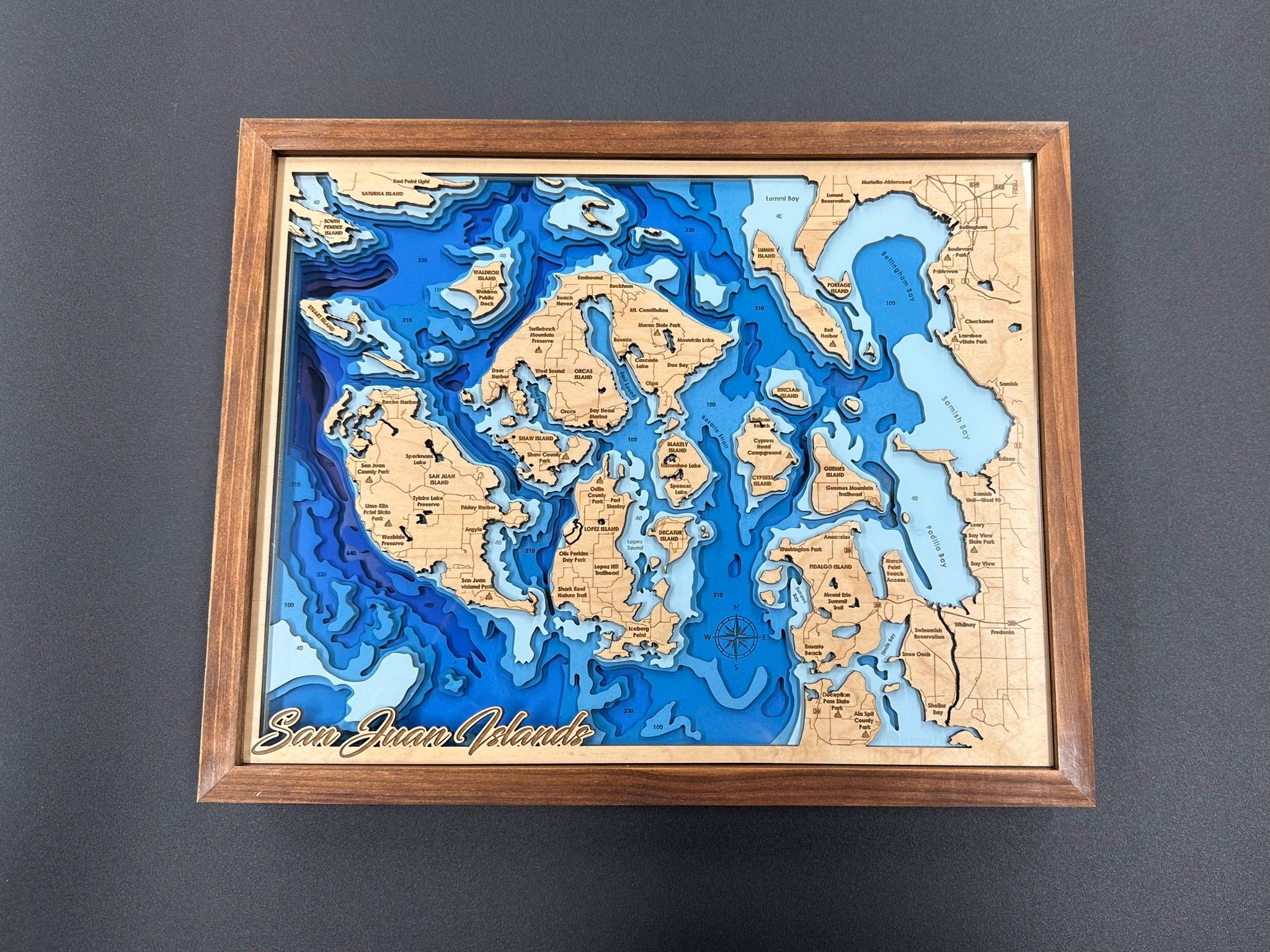 Bathymetric Map - San Juan Islands