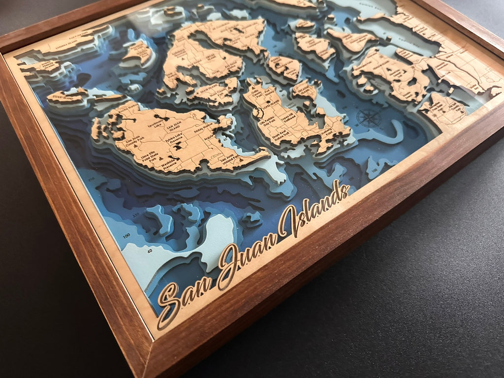 Bathymetric Map - San Juan Islands