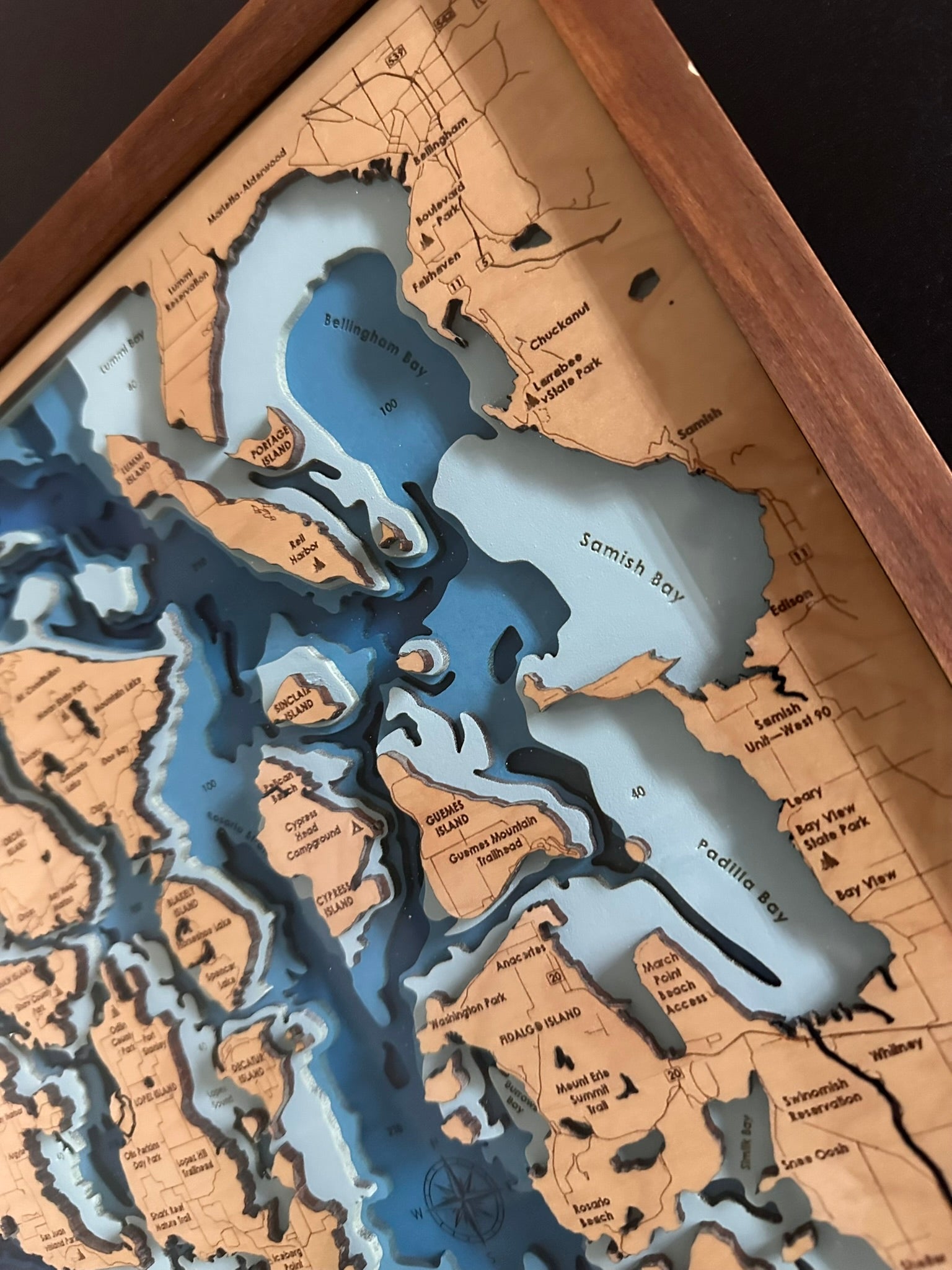Bathymetric Map - San Juan Islands