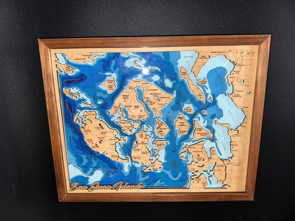 Bathymetric Map - San Juan Islands