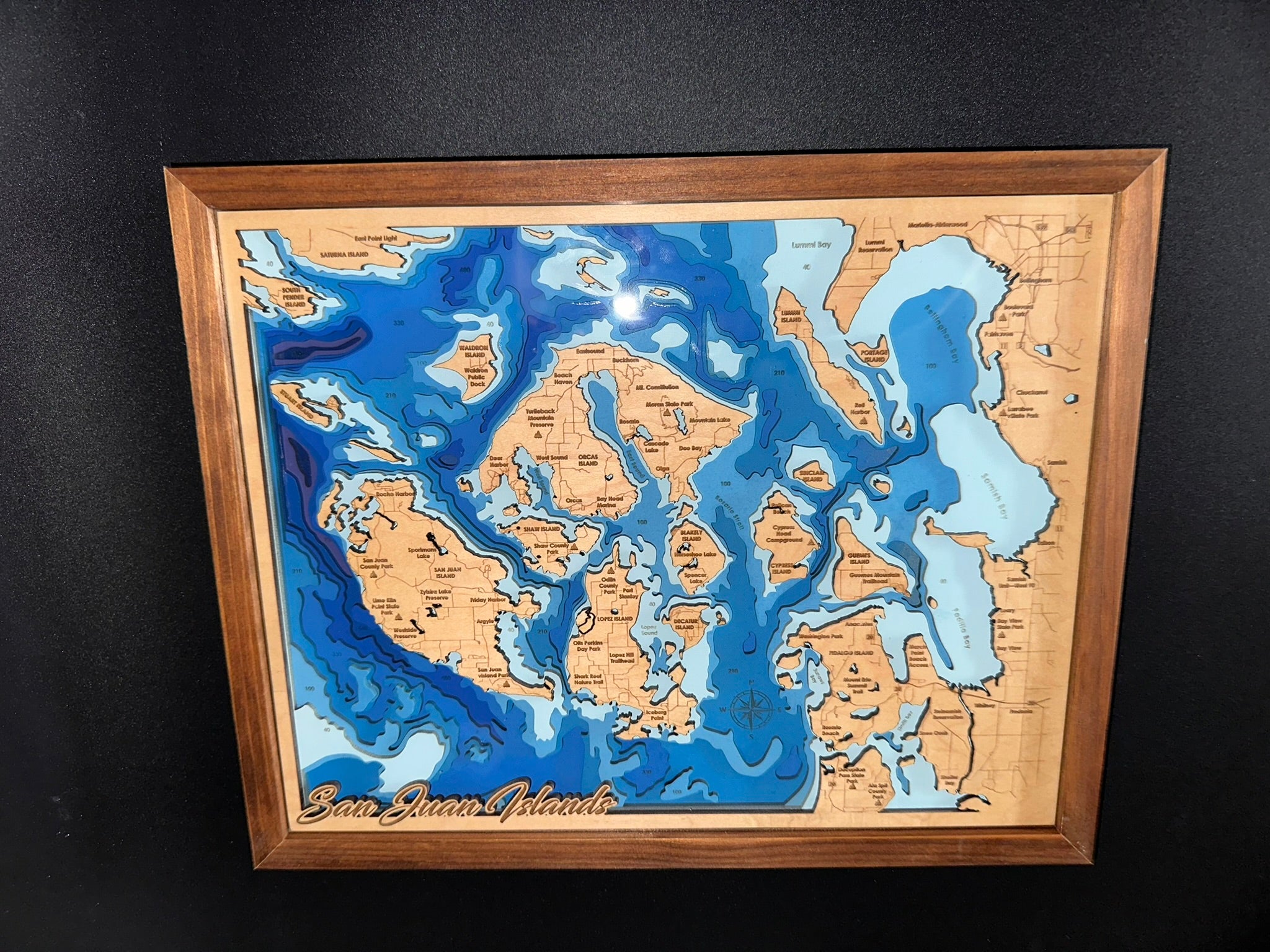 Bathymetric Map - San Juan Islands