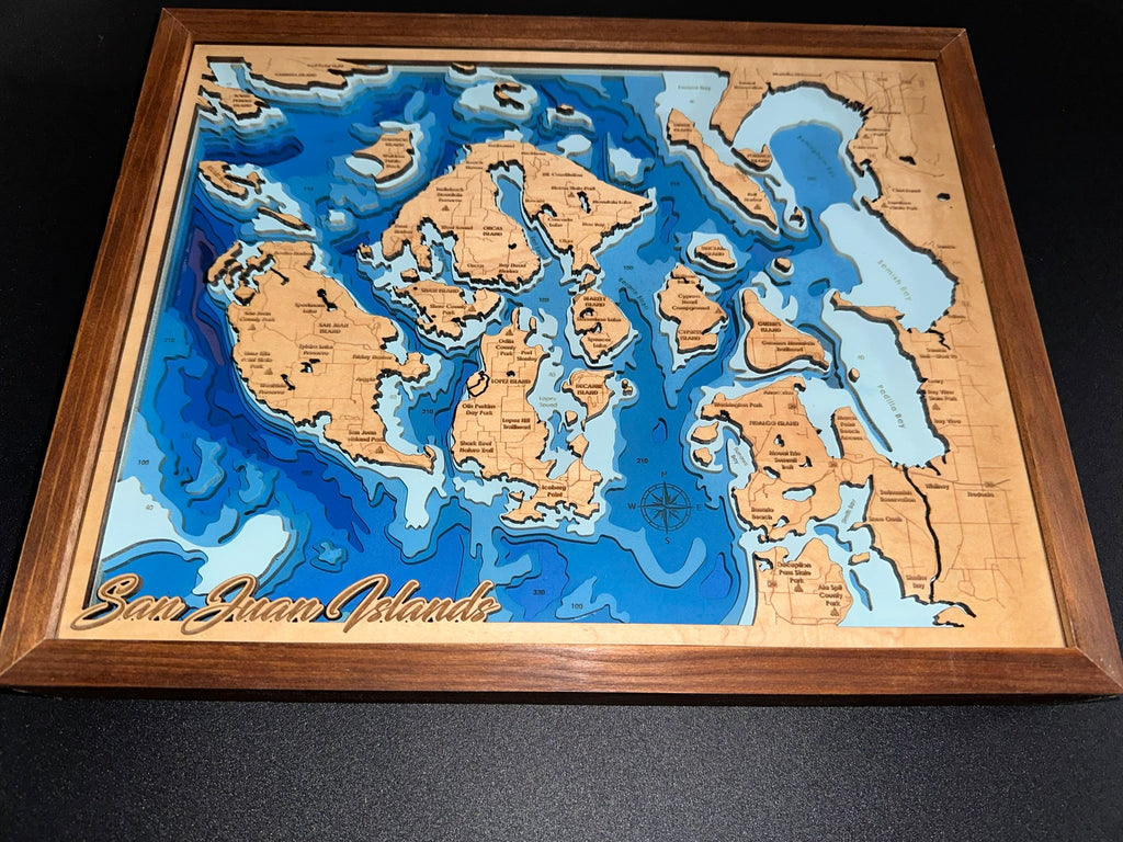 Bathymetric Map - San Juan Islands