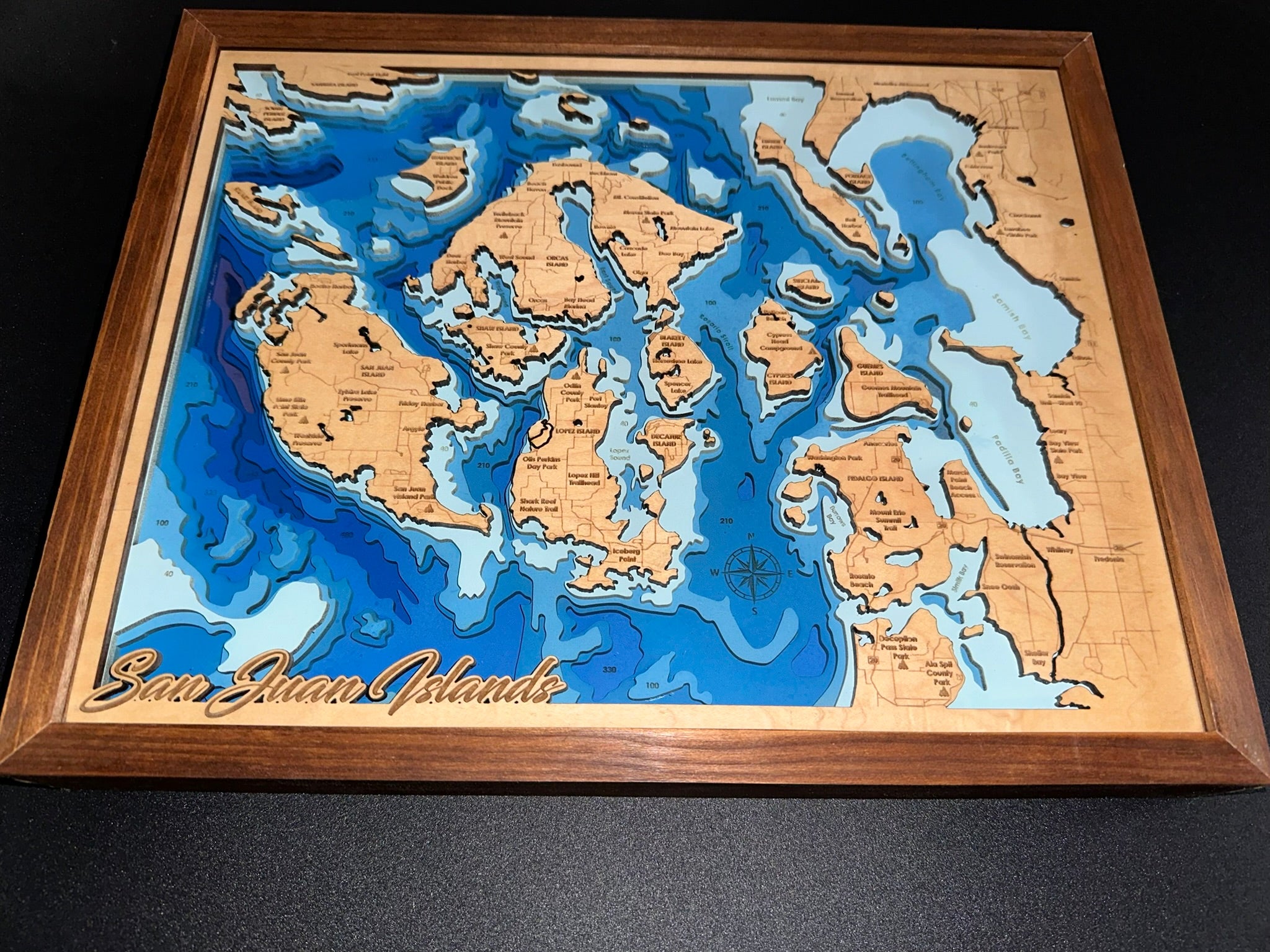 Bathymetric Map - San Juan Islands