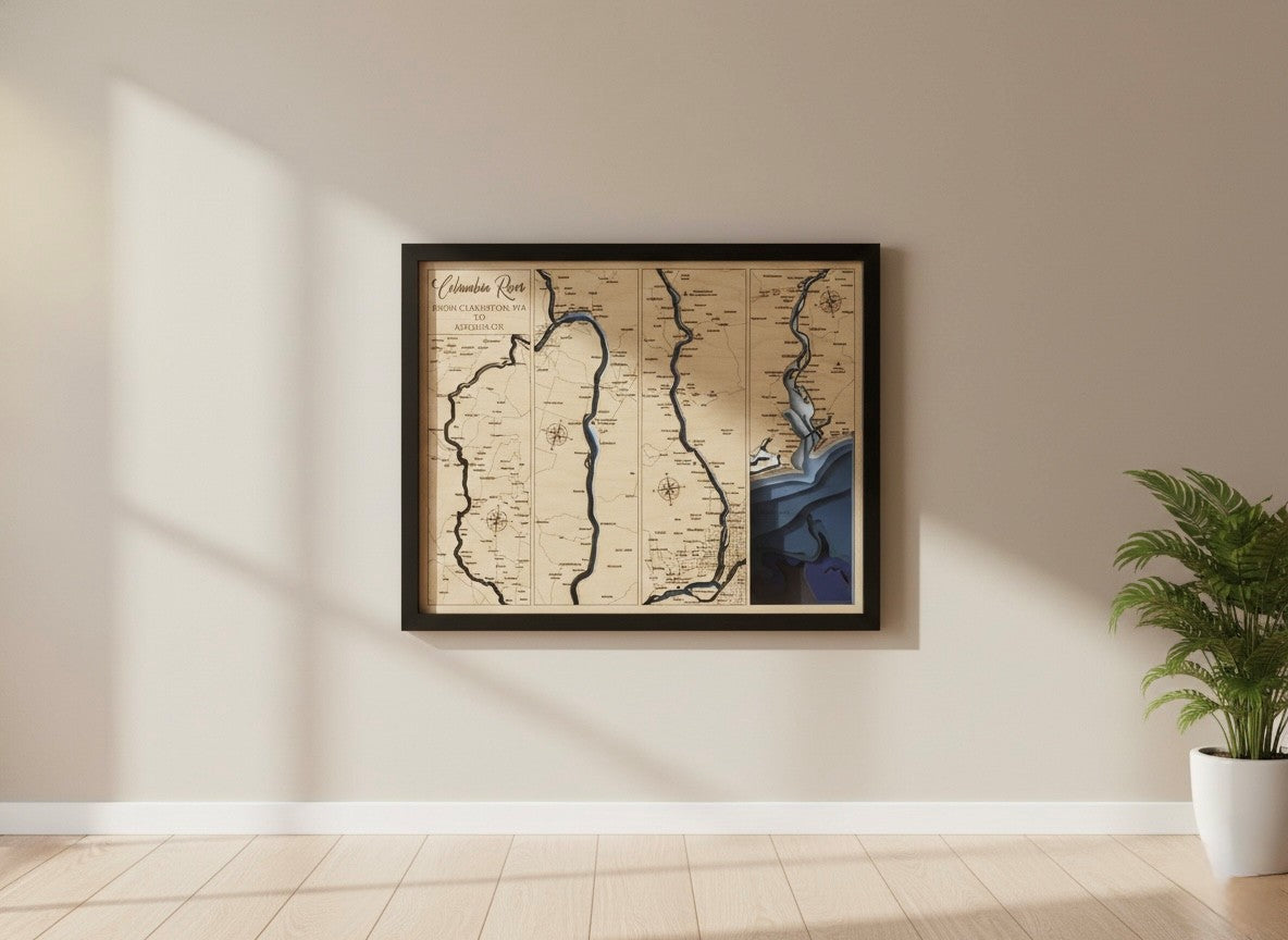 Bathymetric Map – Columbia River Cruise | Codex Crafts