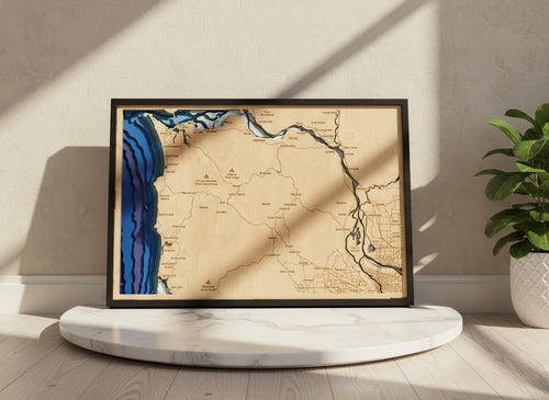 Bathymetric Map - Oregon Coast & Columbia River (Astoria to Portland)
