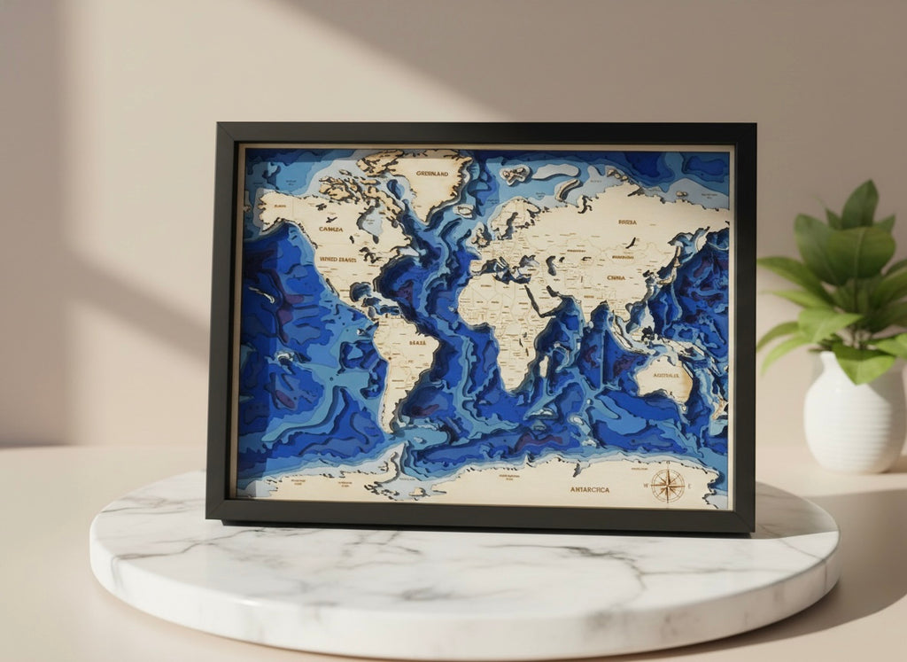 Codex Crafts Bathymetric Map - World – Codex Crafts