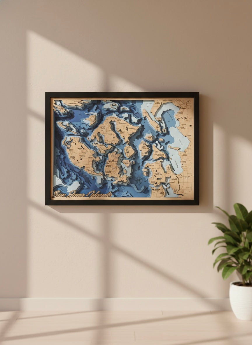 Bathymetric Map - San Juan Islands