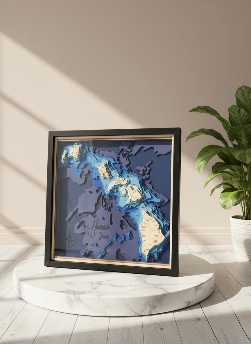 Bathymetric Map - Custom Map