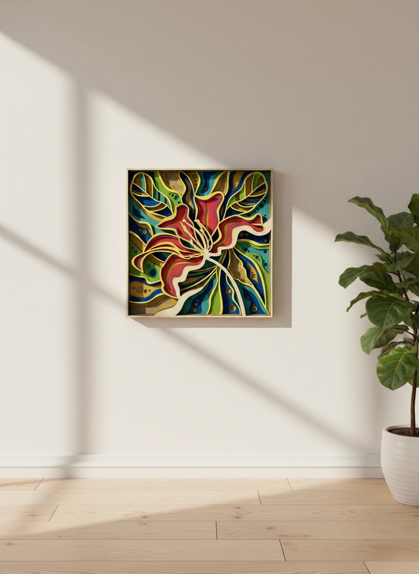 Frameless Layered Artwork