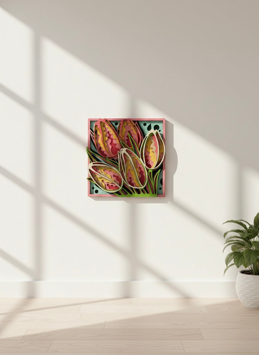 Frameless Layered Artwork