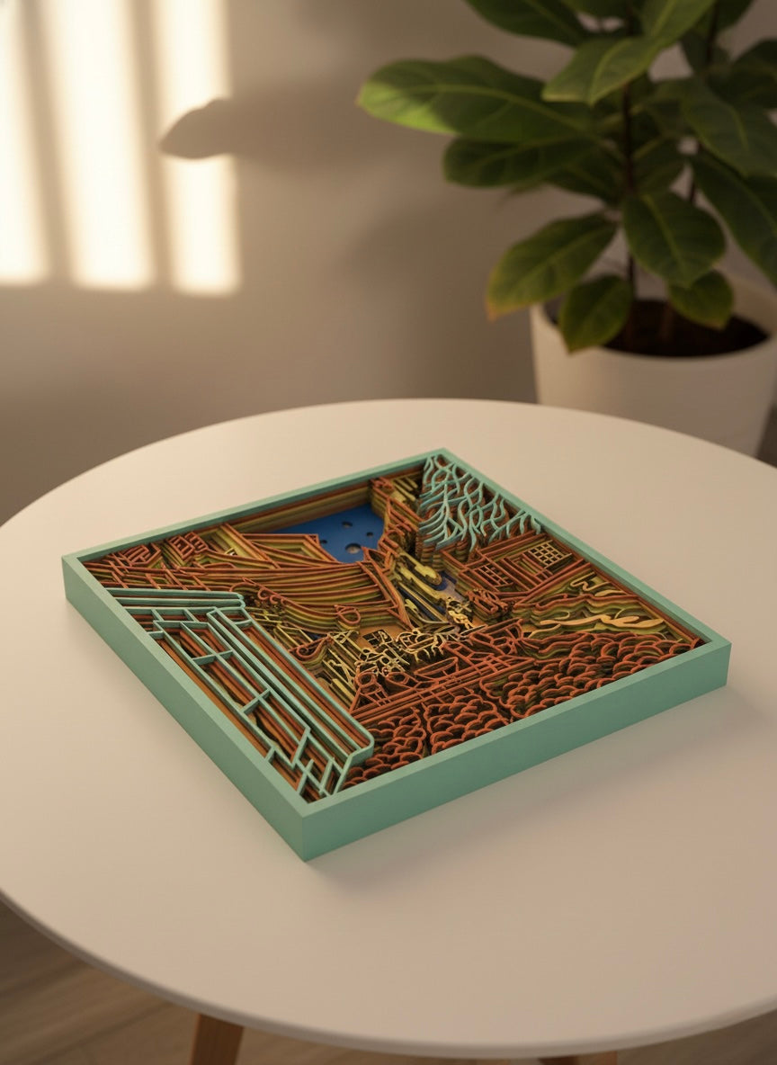 Frameless Layered Artwork