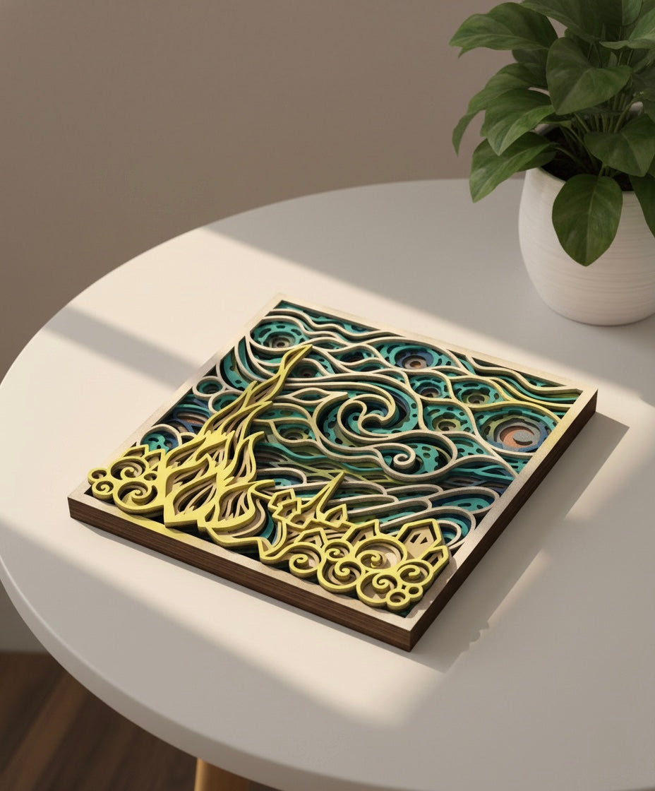 Frameless Layered Artwork