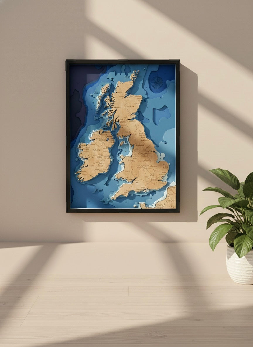 Bathymetric Map - British Isles