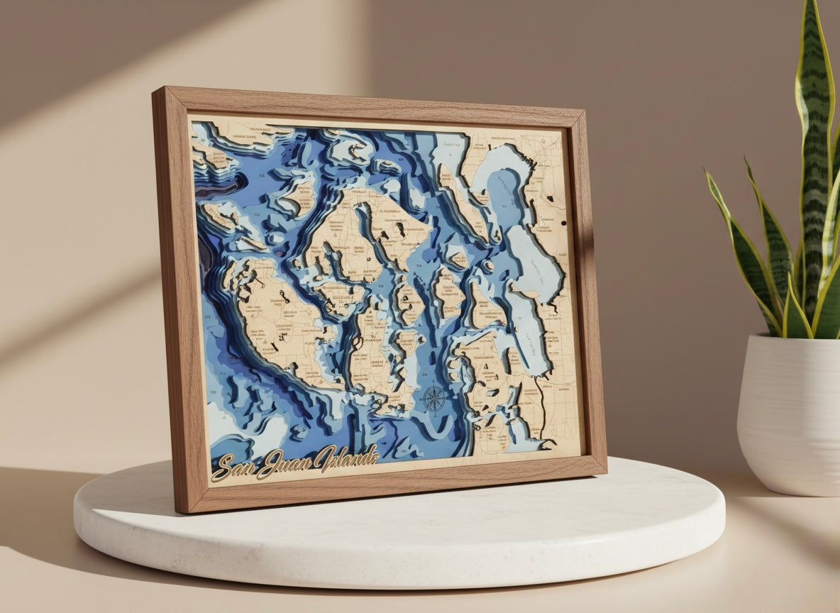 Bathymetric Map - San Juan Islands