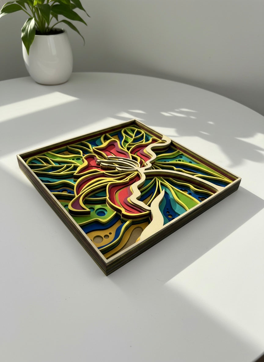 Frameless Layered Artwork