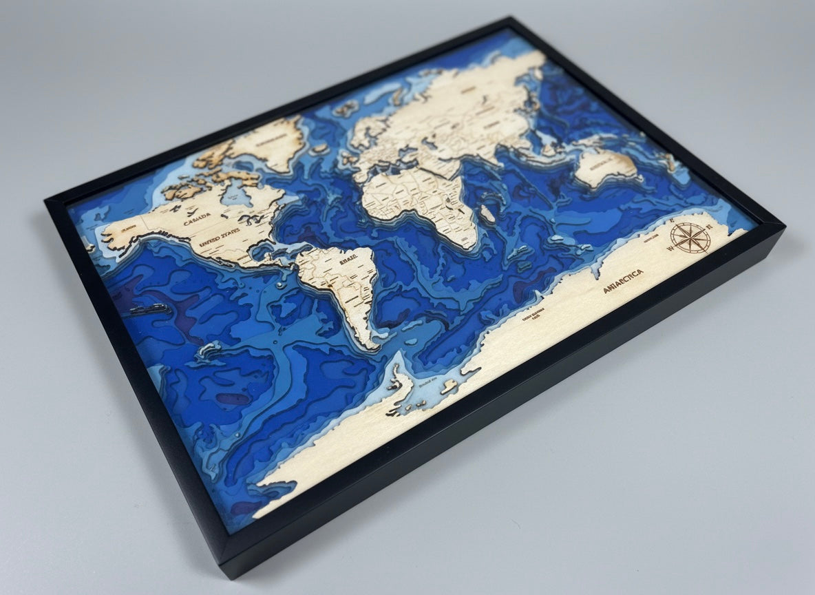 Bathymetric Map - World