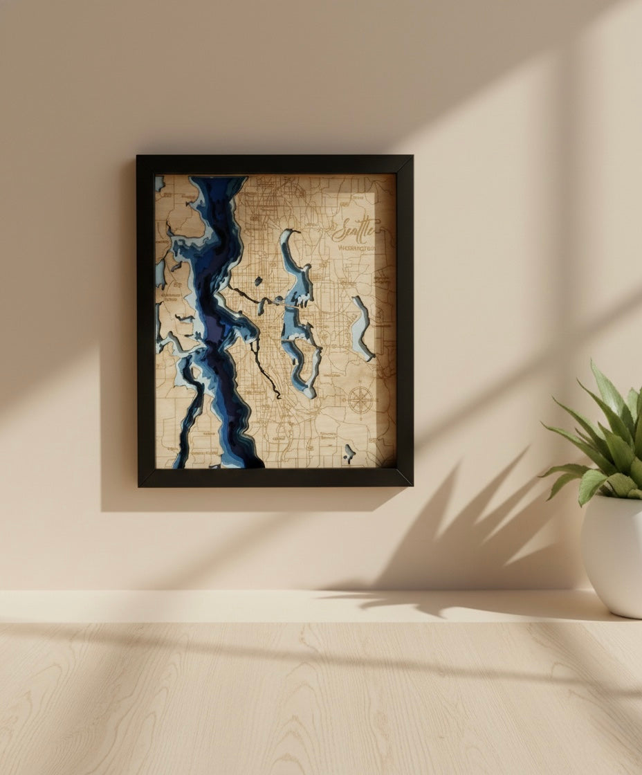 Bathymetric Map - Seattle