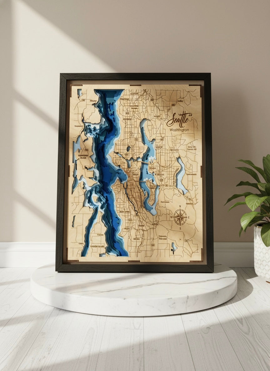 Bathymetric Map - Seattle
