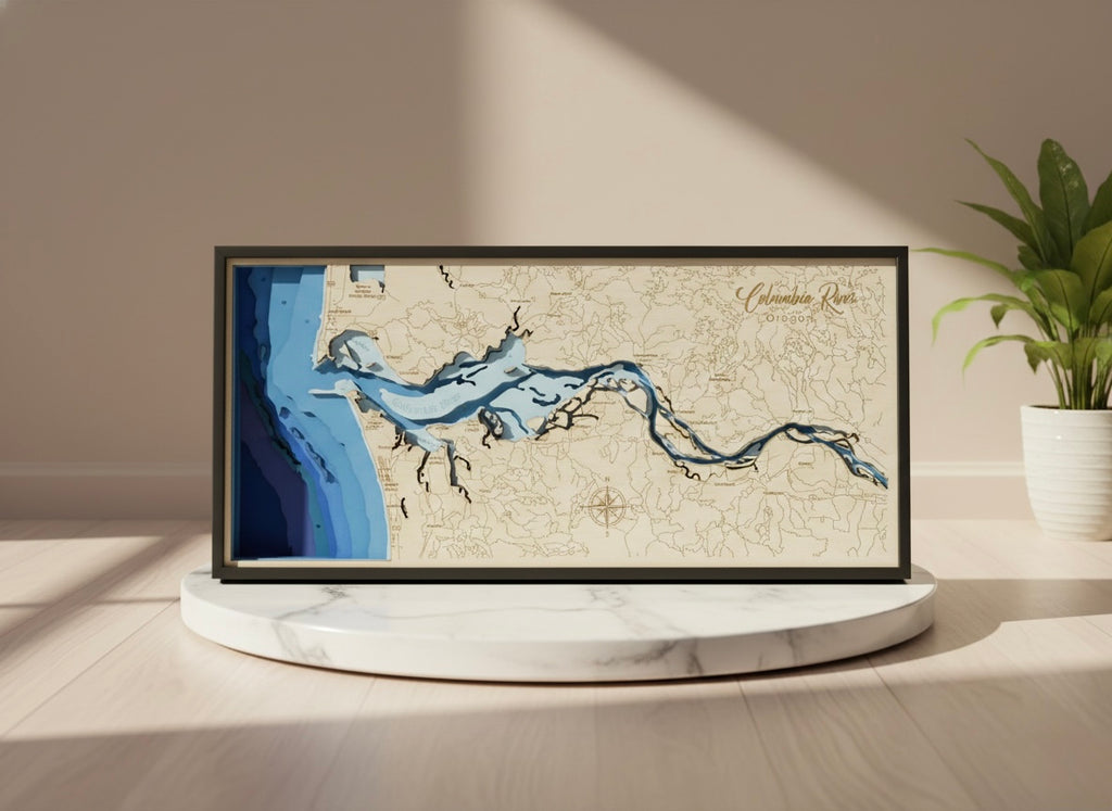Bathymetric Map - Columbia River (Oregon Coast)