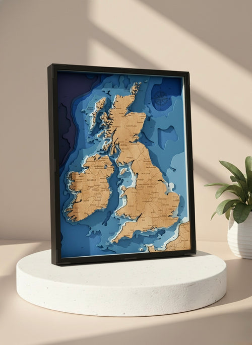 Bathymetric Map - British Isles