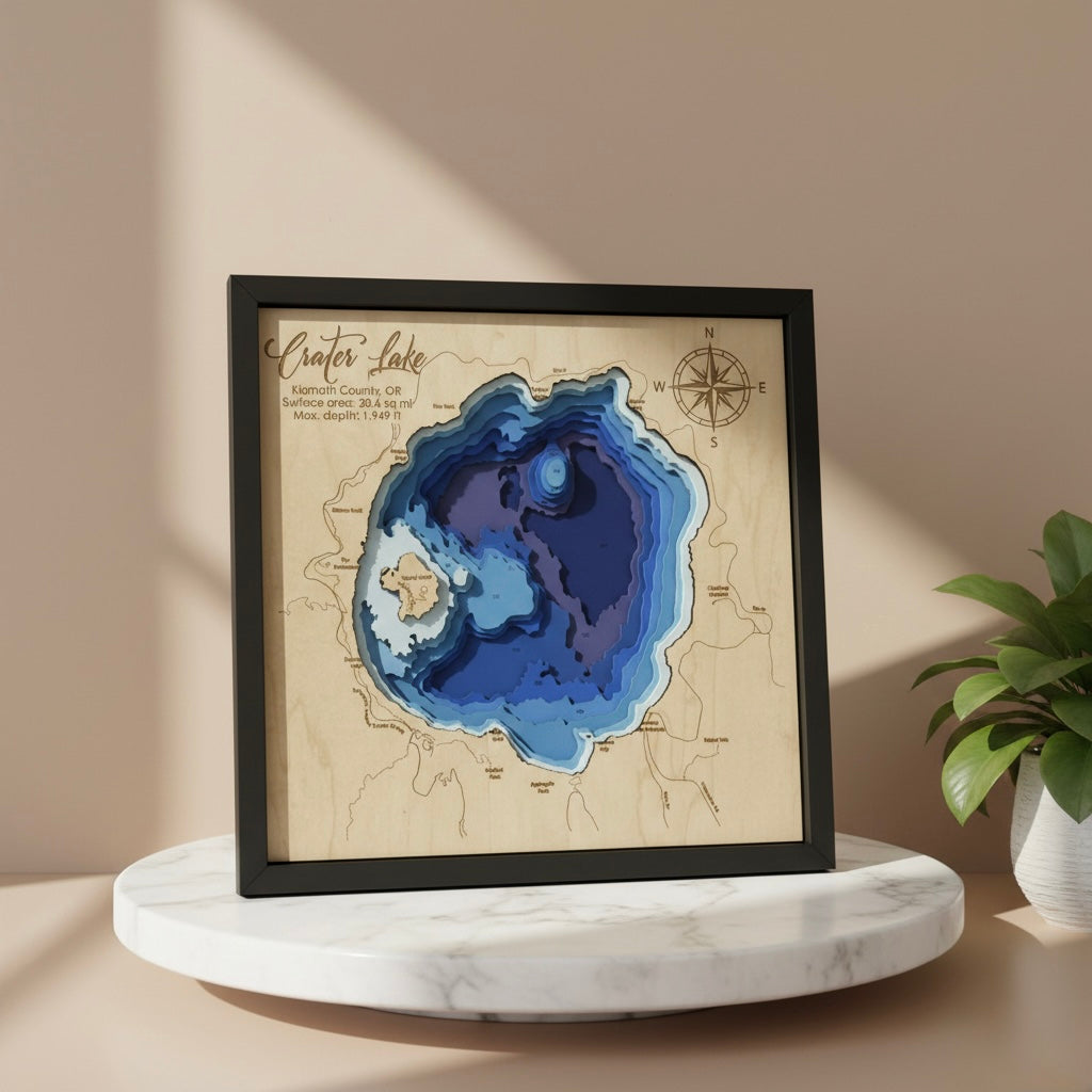 Bathymetric Map - Crater Lake